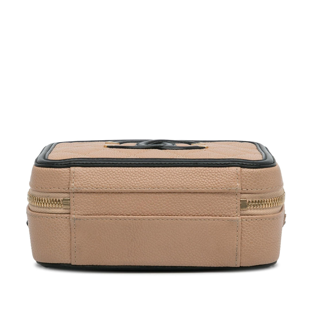 Top Quality Chanel Small Caviar CC Filigree Vanity Case (SHG-c7hubE)