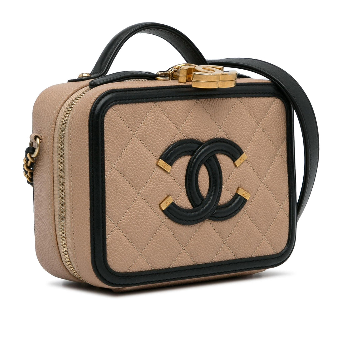 Top Quality Chanel Small Caviar CC Filigree Vanity Case (SHG-c7hubE)