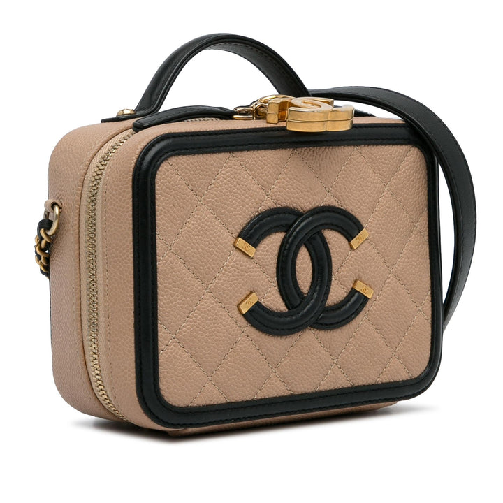 Top Quality Chanel Small Caviar CC Filigree Vanity Case (SHG-c7hubE)