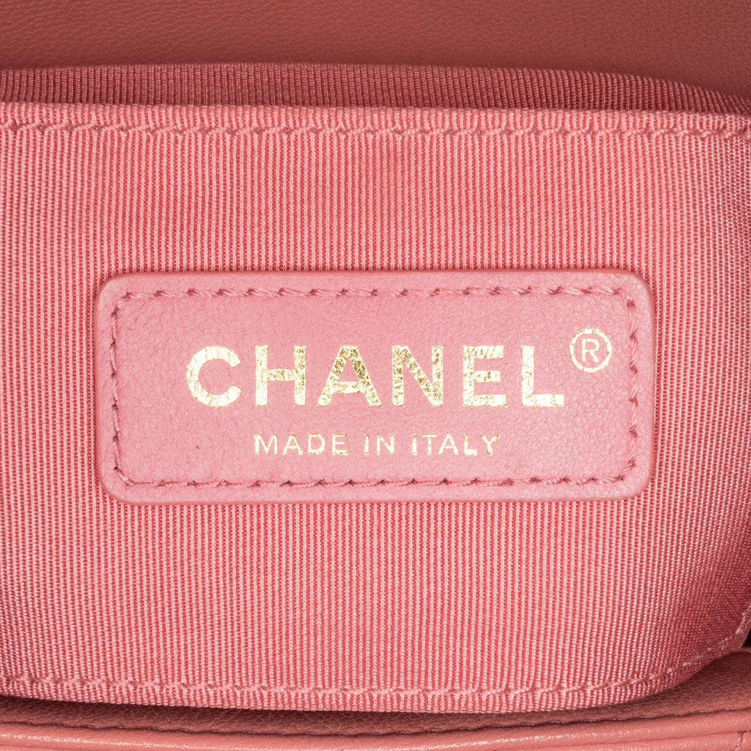 Top Quality Chanel Small Chevron Lambskin Reversed Round Flap (SHG-tiKa51)
