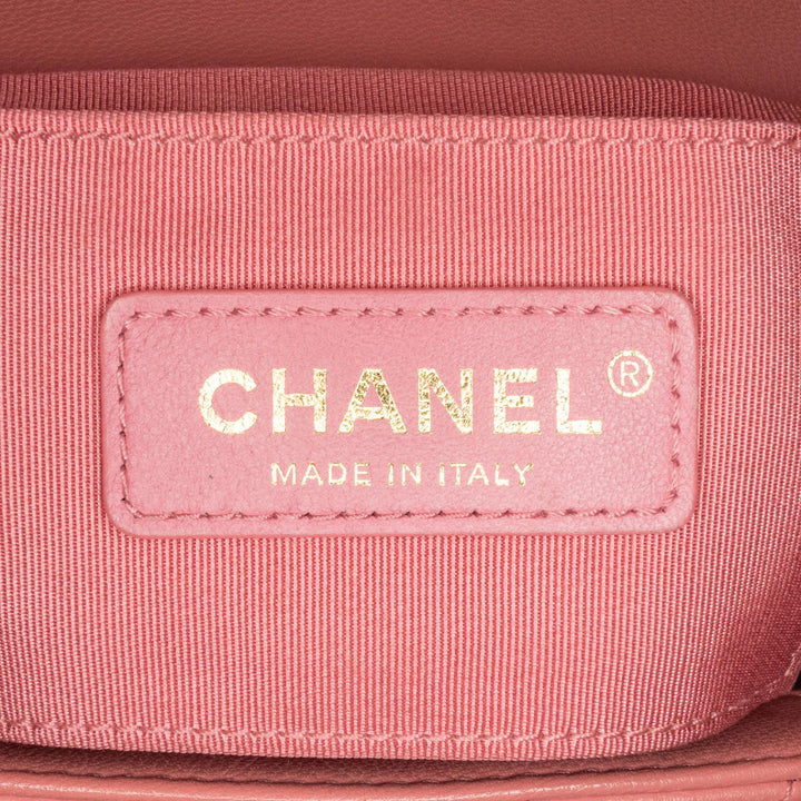 Top Quality Chanel Small Chevron Lambskin Reversed Round Flap (SHG-tiKa51)