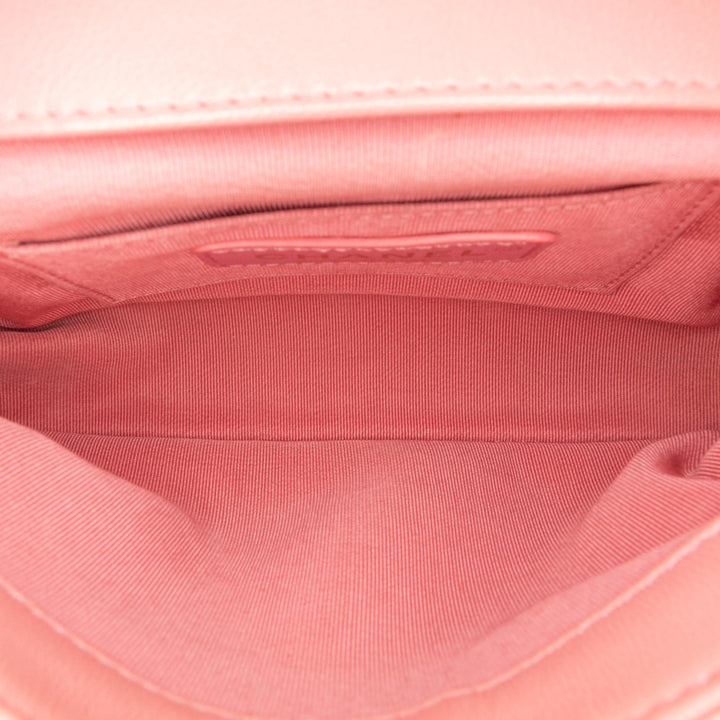 Top Quality Chanel Small Chevron Lambskin Reversed Round Flap (SHG-tiKa51)