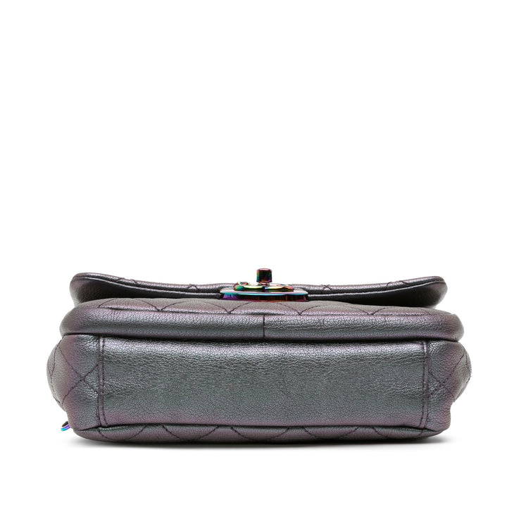 Top Quality Chanel Small Iridescent Goatskin Double Carry Waist Chain Flap (SHG-X2kuQ2)