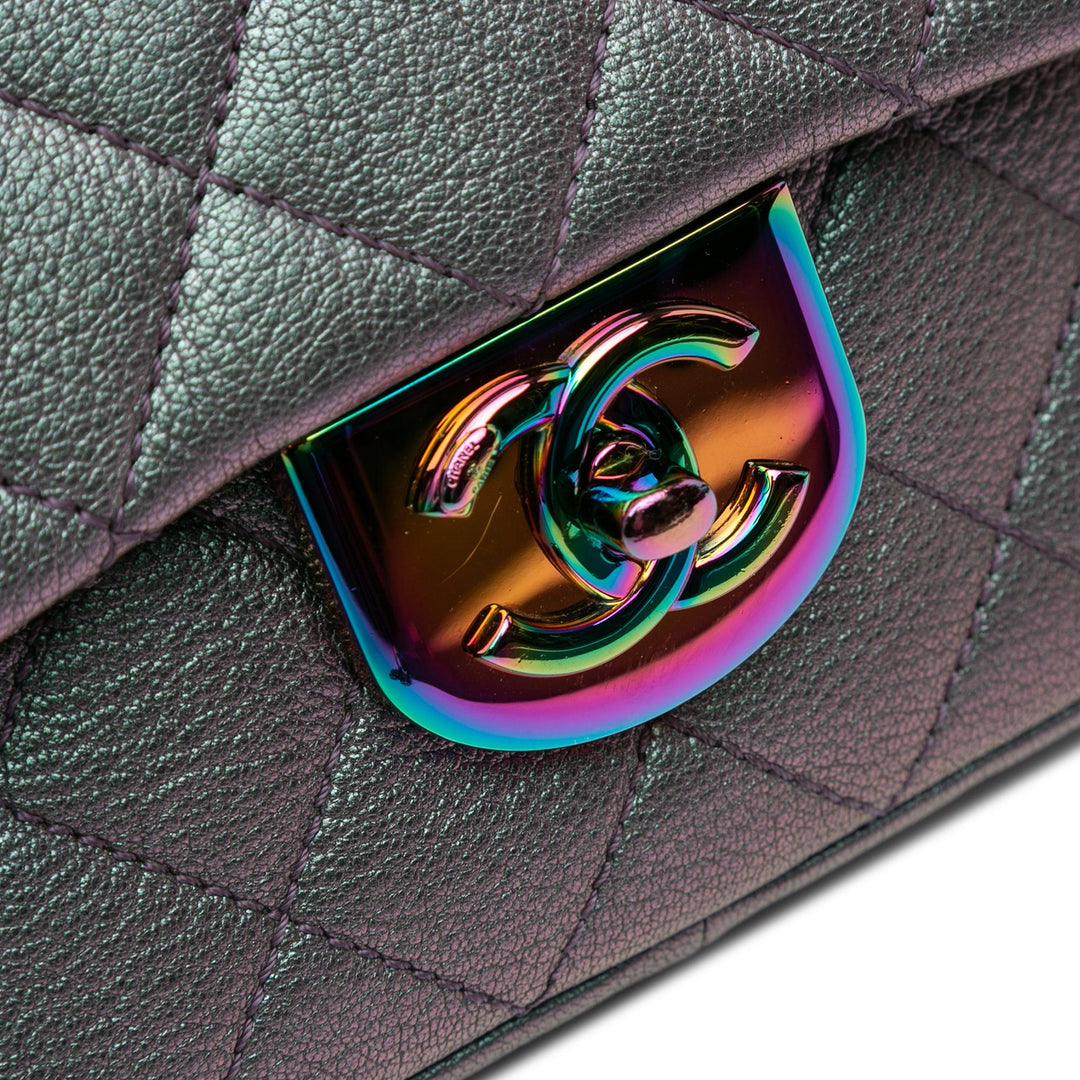 Top Quality Chanel Small Iridescent Goatskin Double Carry Waist Chain Flap (SHG-X2kuQ2)