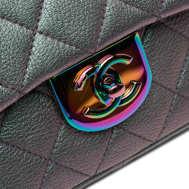 Top Quality Chanel Small Iridescent Goatskin Double Carry Waist Chain Flap (SHG-X2kuQ2)