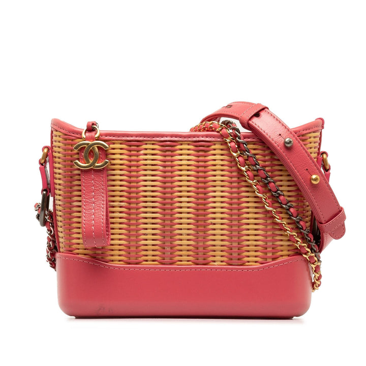 Top Quality Chanel Small Rattan Gabrielle Crossbody (SHG-wNrleD)