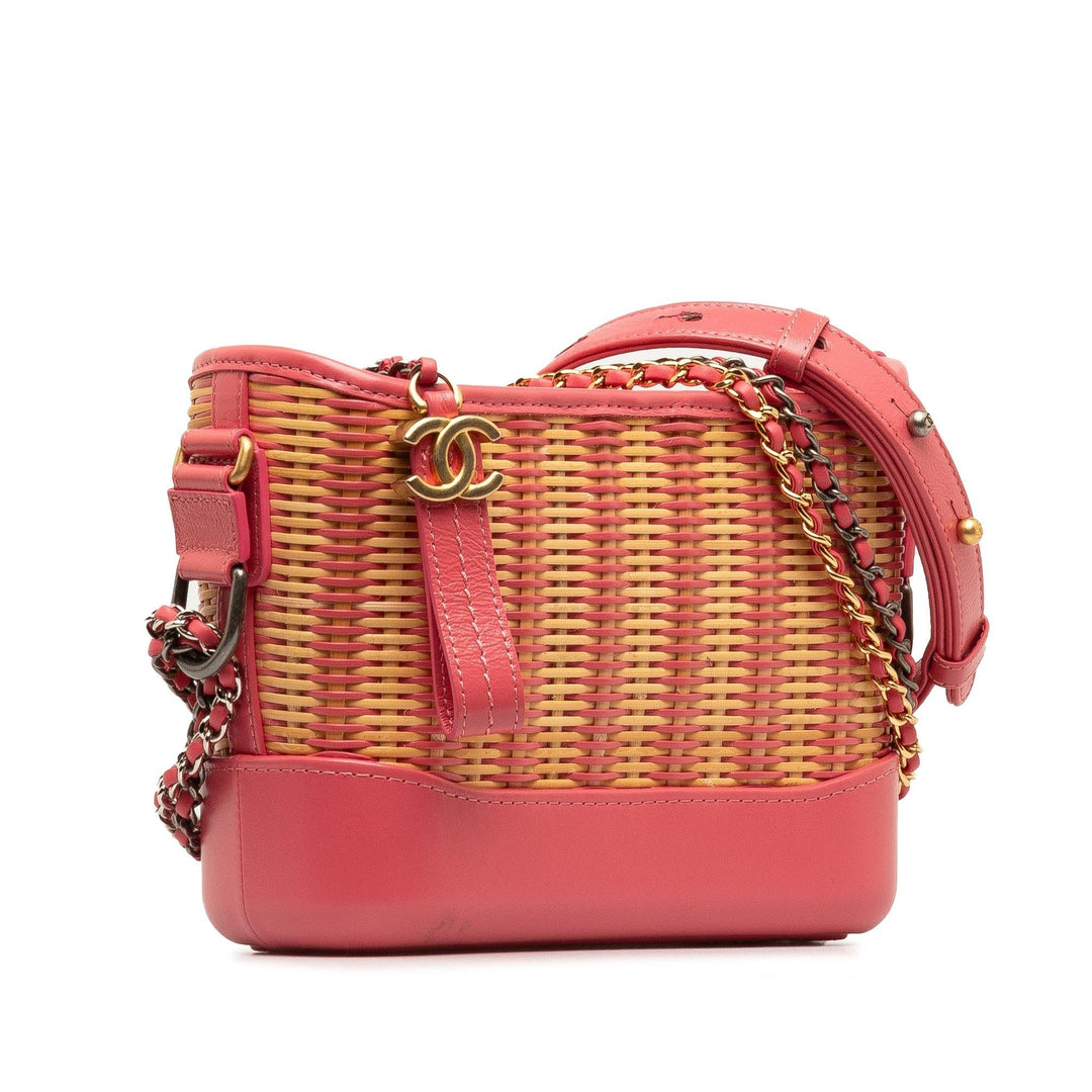 Top Quality Chanel Small Rattan Gabrielle Crossbody (SHG-wNrleD)