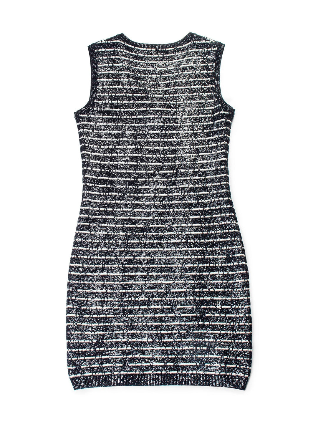 Top Quality Chanel Sparkly Knit CC Logo Dress Black White