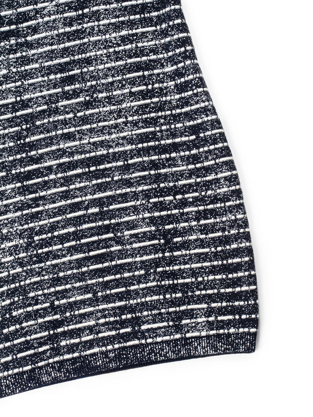 Top Quality Chanel Sparkly Knit CC Logo Dress Black White