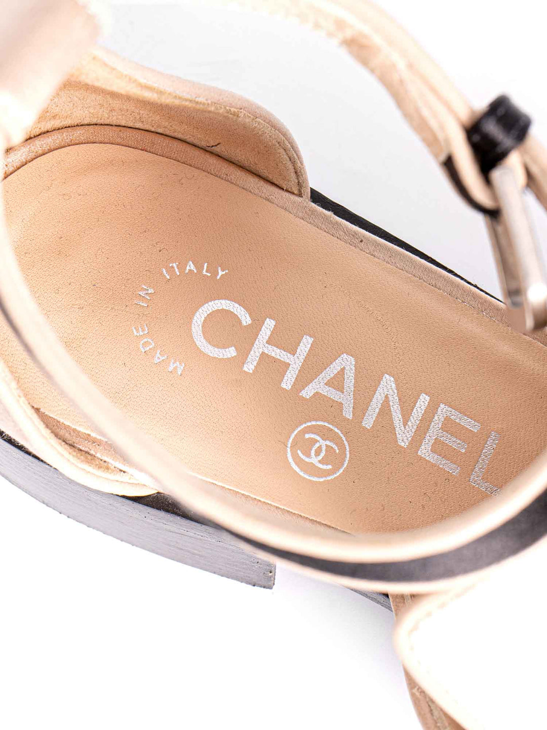 Top Quality Chanel Spring Runway 2015 Cut-Out Bow Oxfords Shoes Black Beige