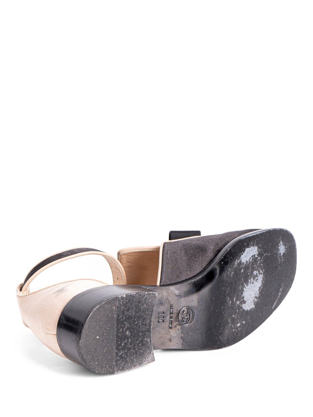 Top Quality Chanel Spring Runway 2015 Cut-Out Bow Oxfords Shoes Black Beige
