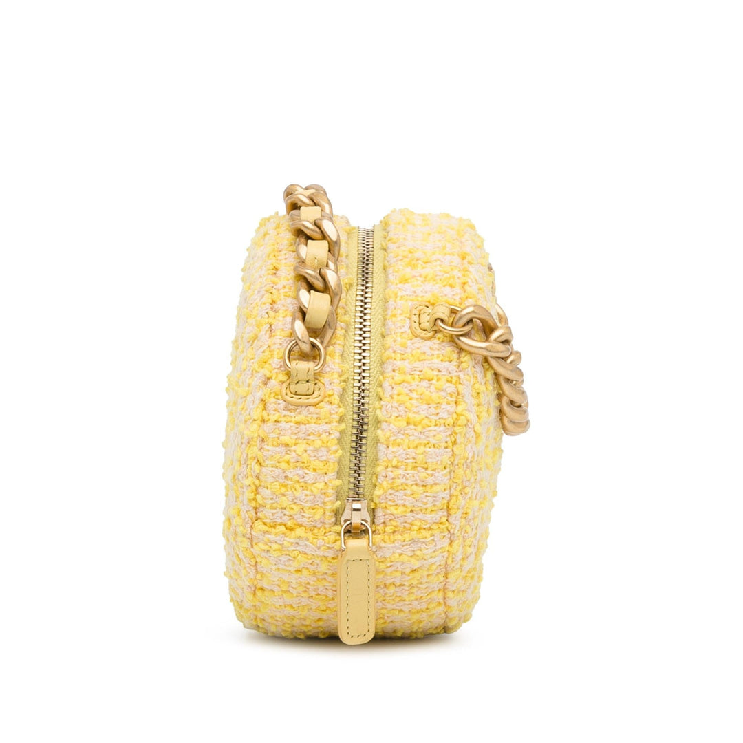 Top Quality Chanel Tweed 19 Round Clutch with Chain (SHG-9fV90G)