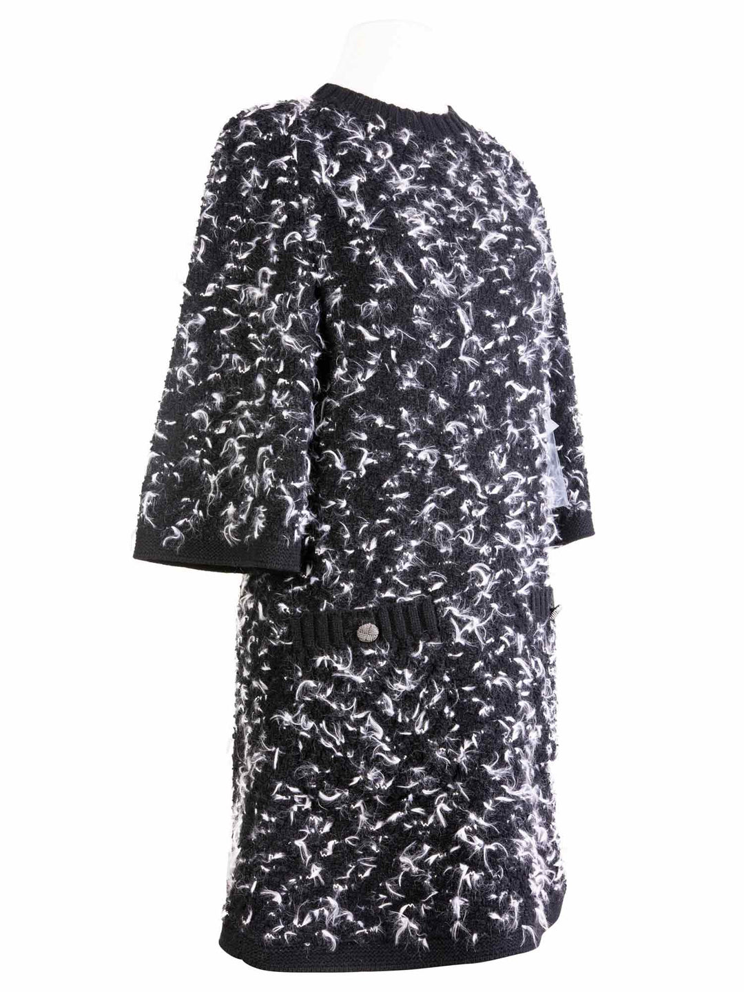 Top Quality Chanel Tweed Mini Dress Black White