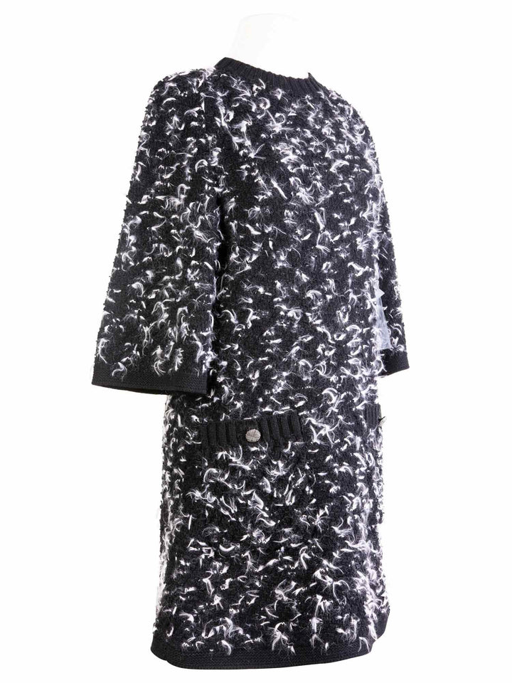 Top Quality Chanel Tweed Mini Dress Black White