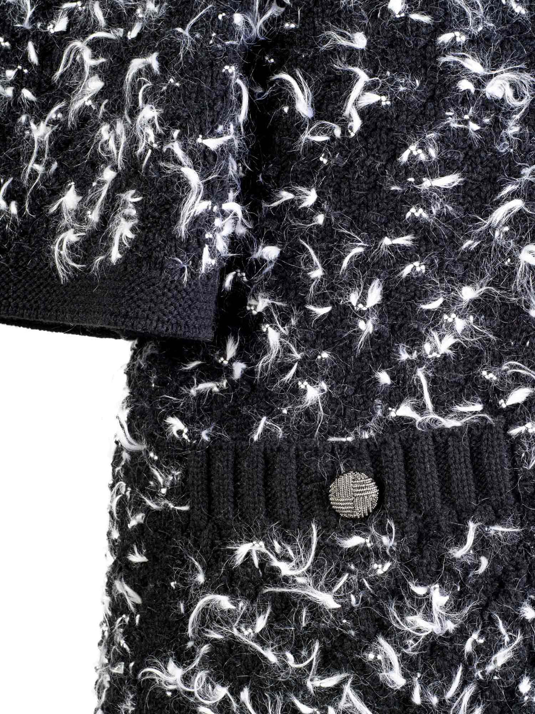 Top Quality Chanel Tweed Mini Dress Black White
