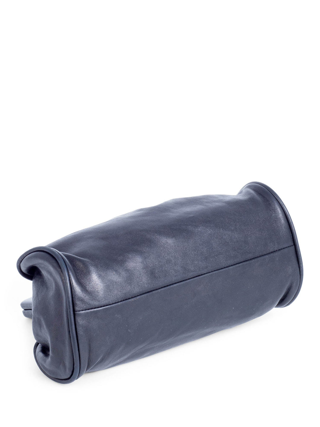 Top Quality Chanel Vintage Leather Camellia Top Handle Bag Black