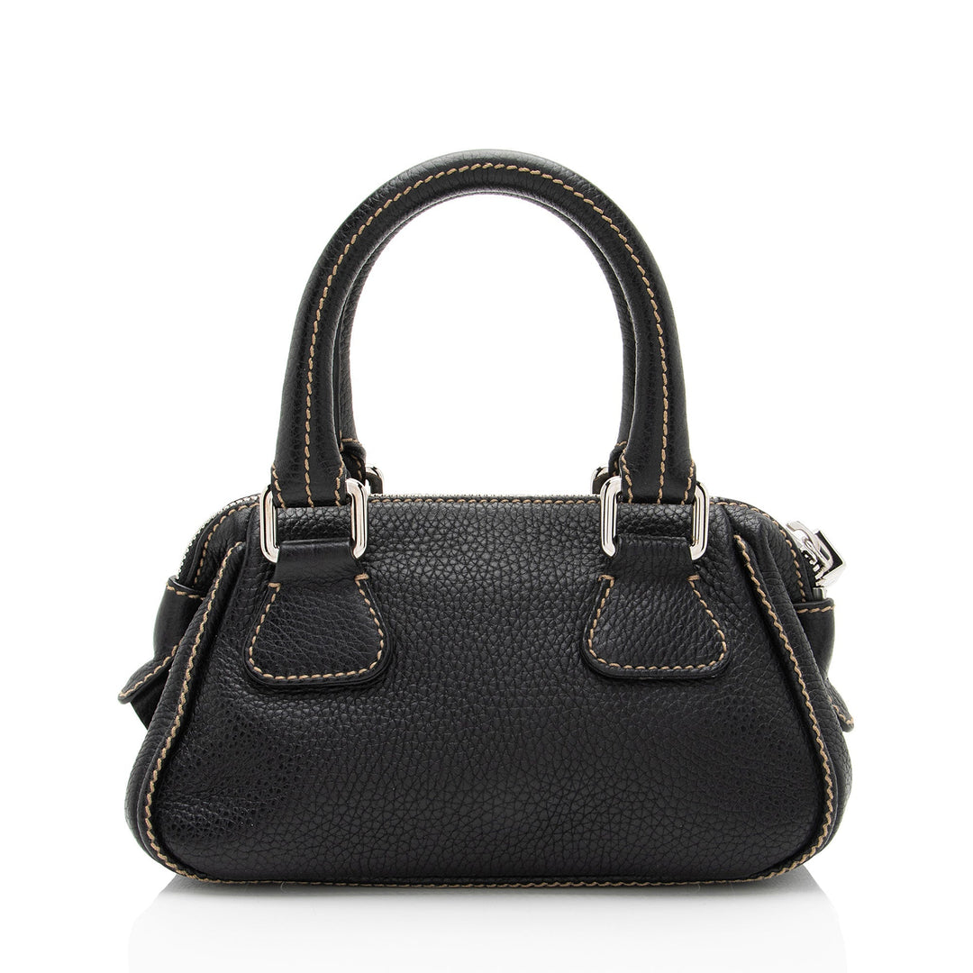 Top Quality Chanel Vintage Embossed Leather LAX Tassel Small Satchel (SHF-Y2nyR2)