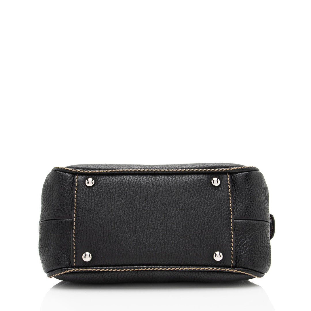Top Quality Chanel Vintage Embossed Leather LAX Tassel Small Satchel (SHF-Y2nyR2)