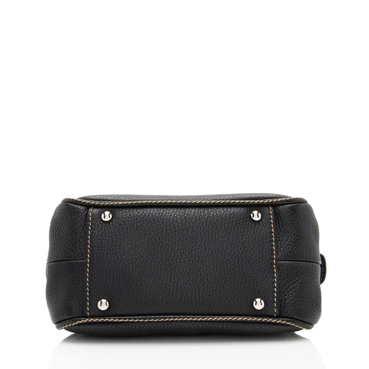 Top Quality Chanel Vintage Embossed Leather LAX Tassel Small Satchel (SHF-Y2nyR2)