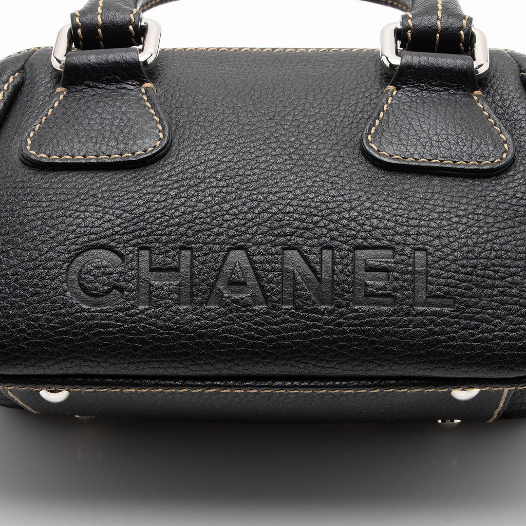 Top Quality Chanel Vintage Embossed Leather LAX Tassel Small Satchel (SHF-Y2nyR2)