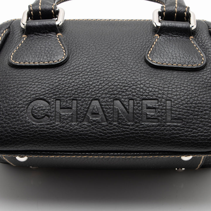 Top Quality Chanel Vintage Embossed Leather LAX Tassel Small Satchel (SHF-Y2nyR2)