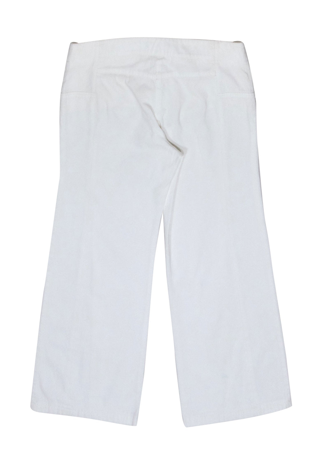 Top Quality Chanel - White Cropped Denim Pants Sz 8