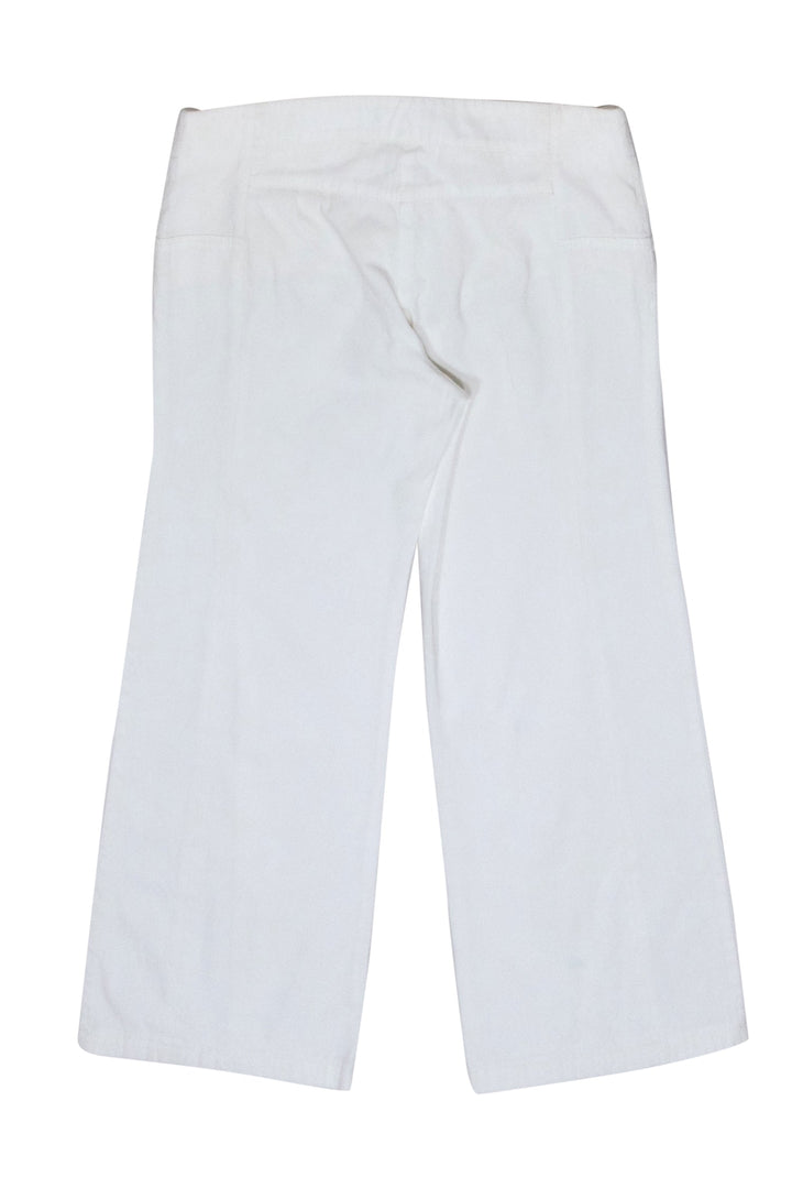 Top Quality Chanel - White Cropped Denim Pants Sz 8