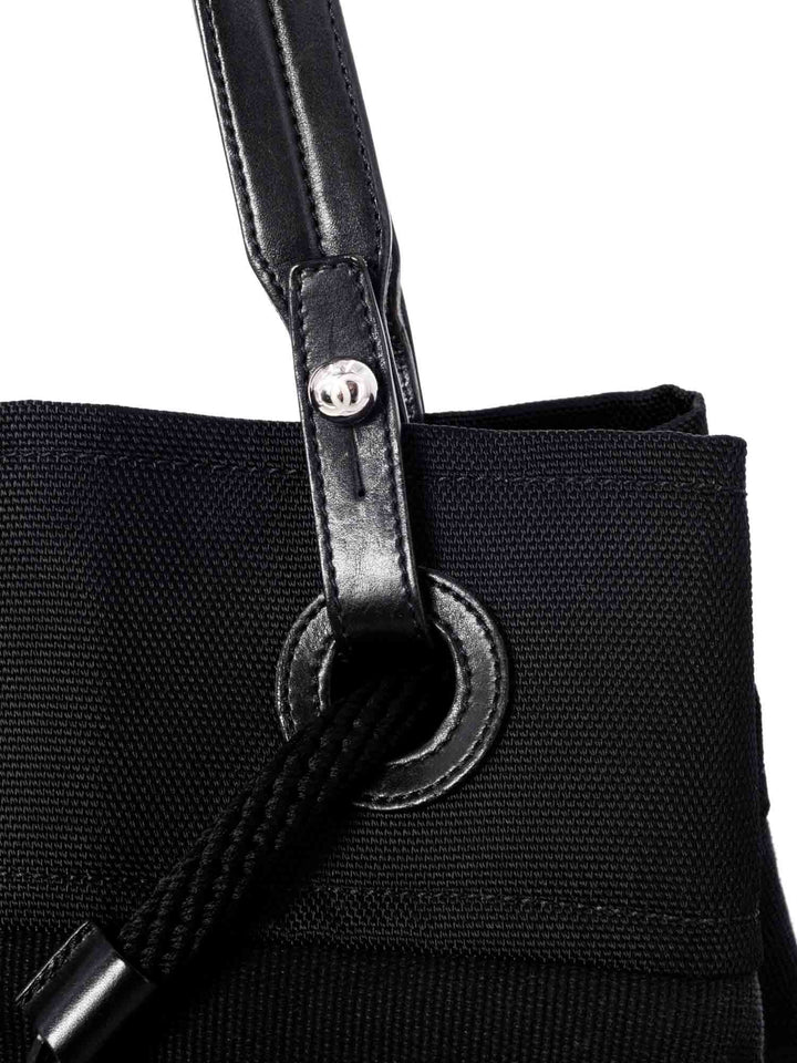 Top Quality Chanel XL Timeless Beach Drawstring Rope Bag Black Blue
