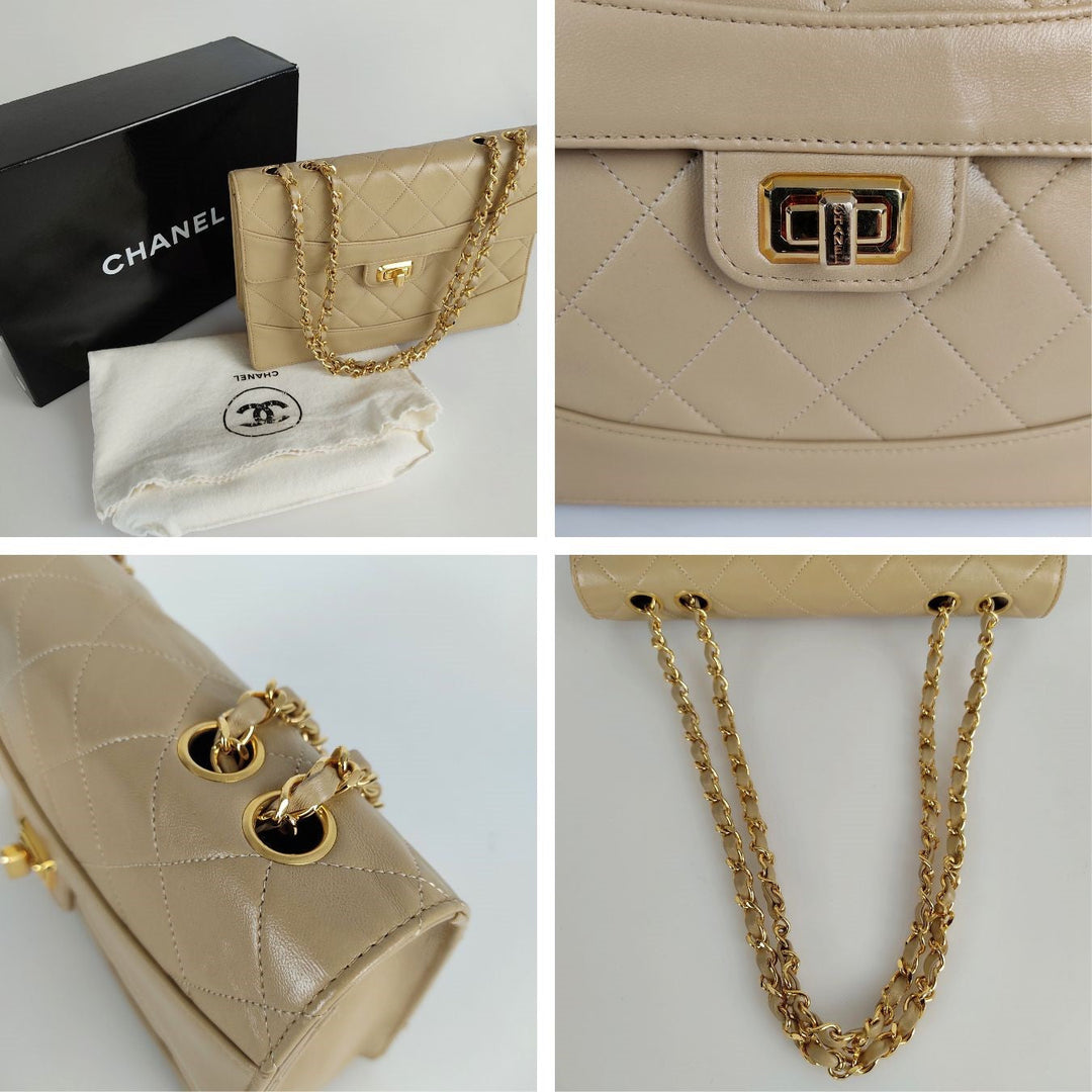Top Quality Chanel Top Quality Chanel Top Quality Chanel Timeless Classica turn lock bag in beige leather