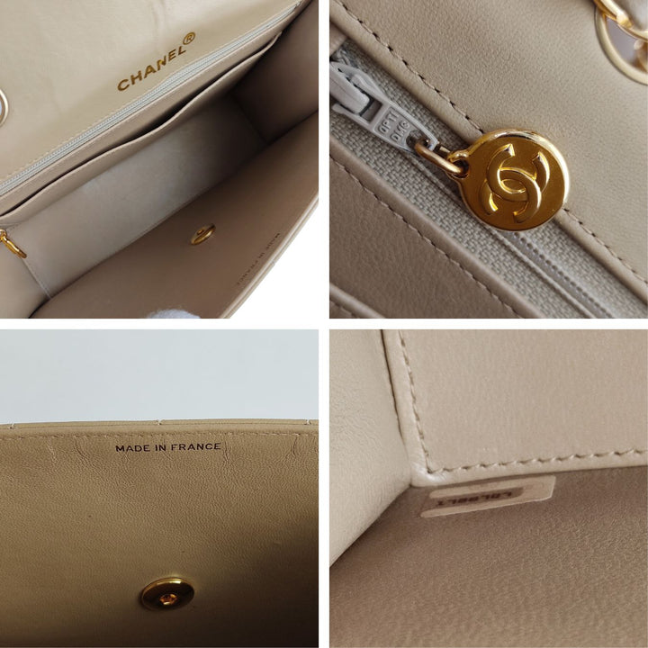 Top Quality Chanel Top Quality Chanel Top Quality Chanel Timeless Classica turn lock bag in beige leather