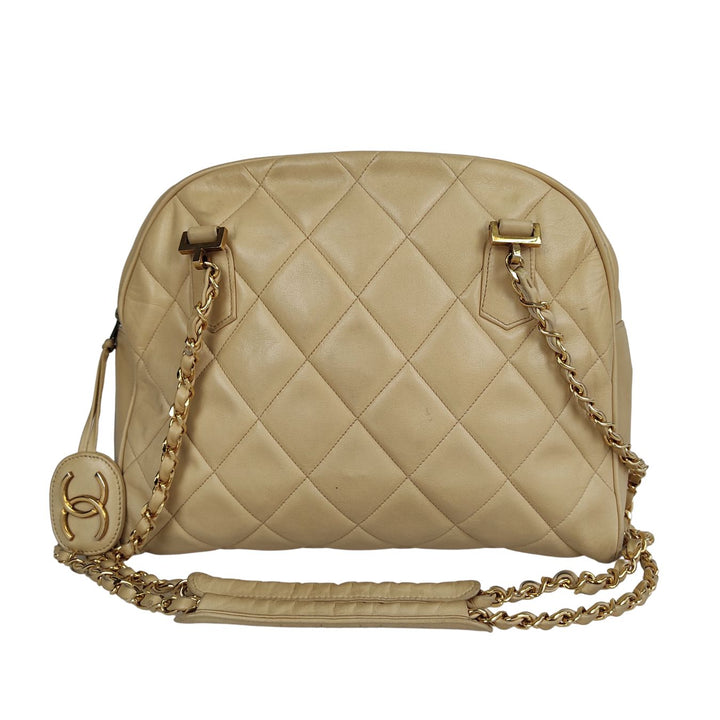 Top Quality Chanel Top Quality Chanel Top Quality Chanel shoulder bag in beige matelasse leather from the 80s