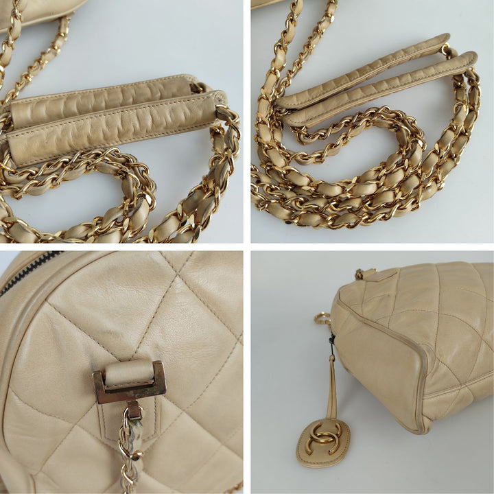Top Quality Chanel Top Quality Chanel Top Quality Chanel shoulder bag in beige matelasse leather from the 80s
