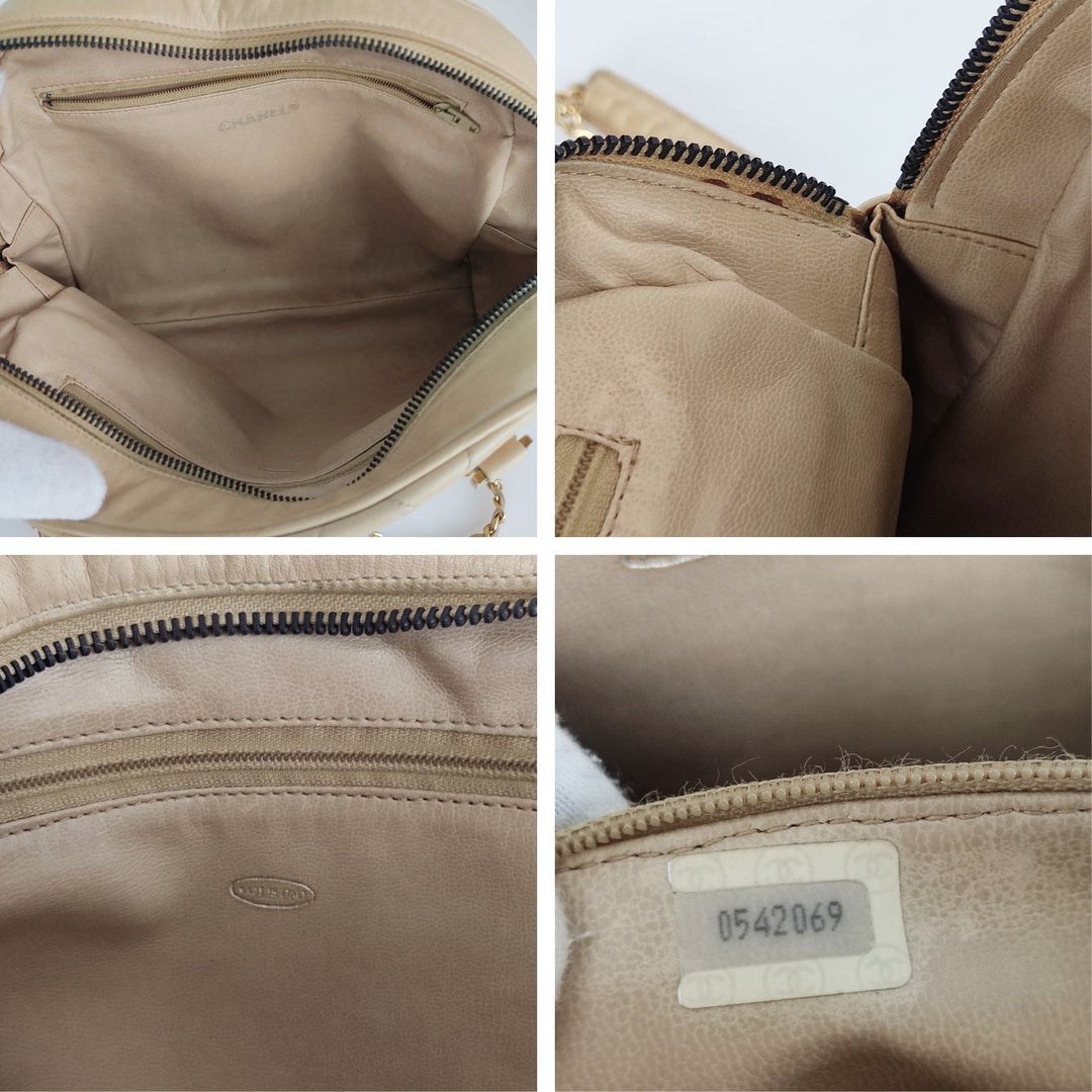 Top Quality Chanel Top Quality Chanel Top Quality Chanel shoulder bag in beige matelasse leather from the 80s