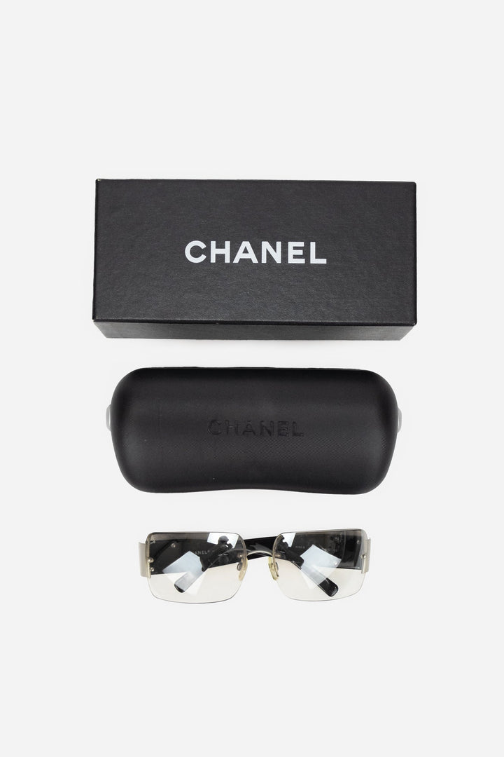 Crystal CC Logo Sunglasses