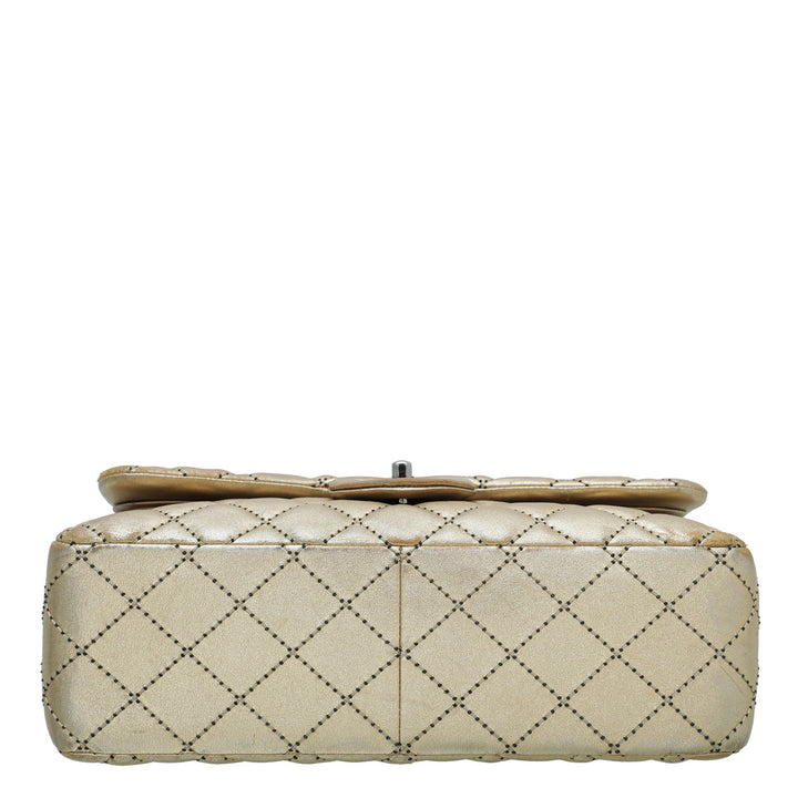Chanel Gold CC Classic Double Flap Jumbo Bag