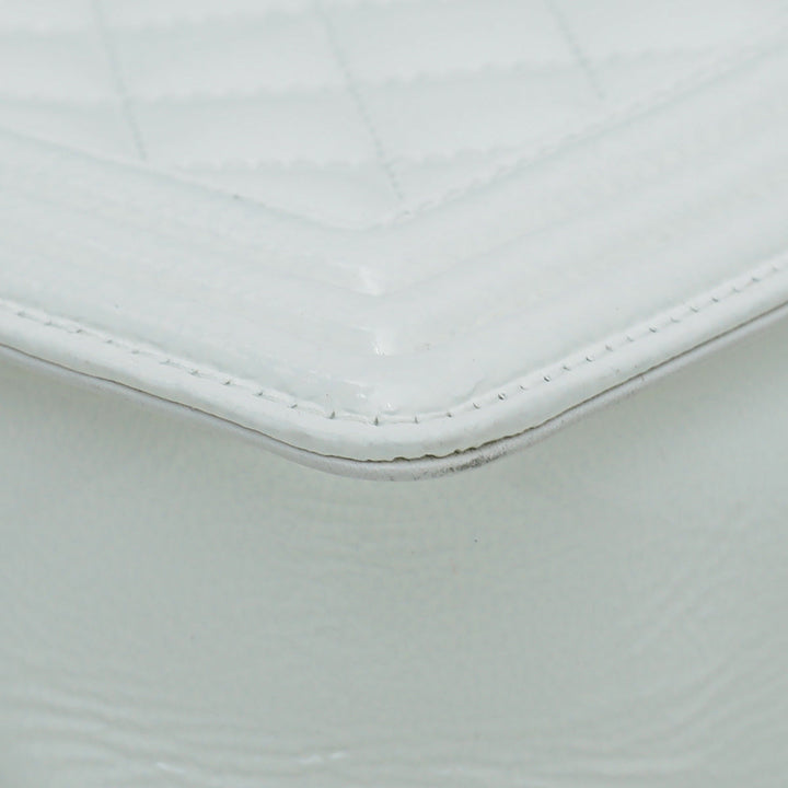 Chanel White Le Boy New Medium Bag