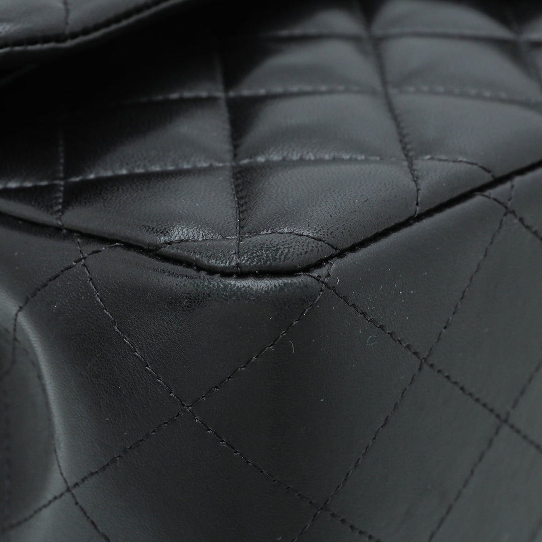 Chanel Black CC Classic Double Flap Jumbo Bag
