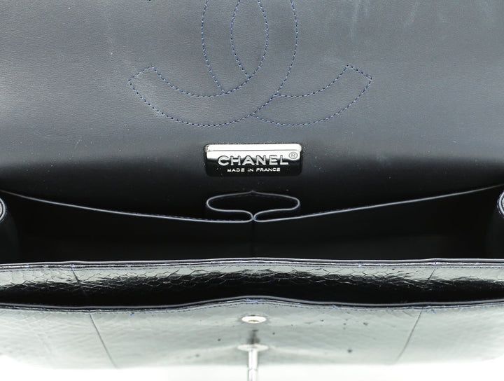 Chanel Midnight Blue Python Classic Double Flap Bag