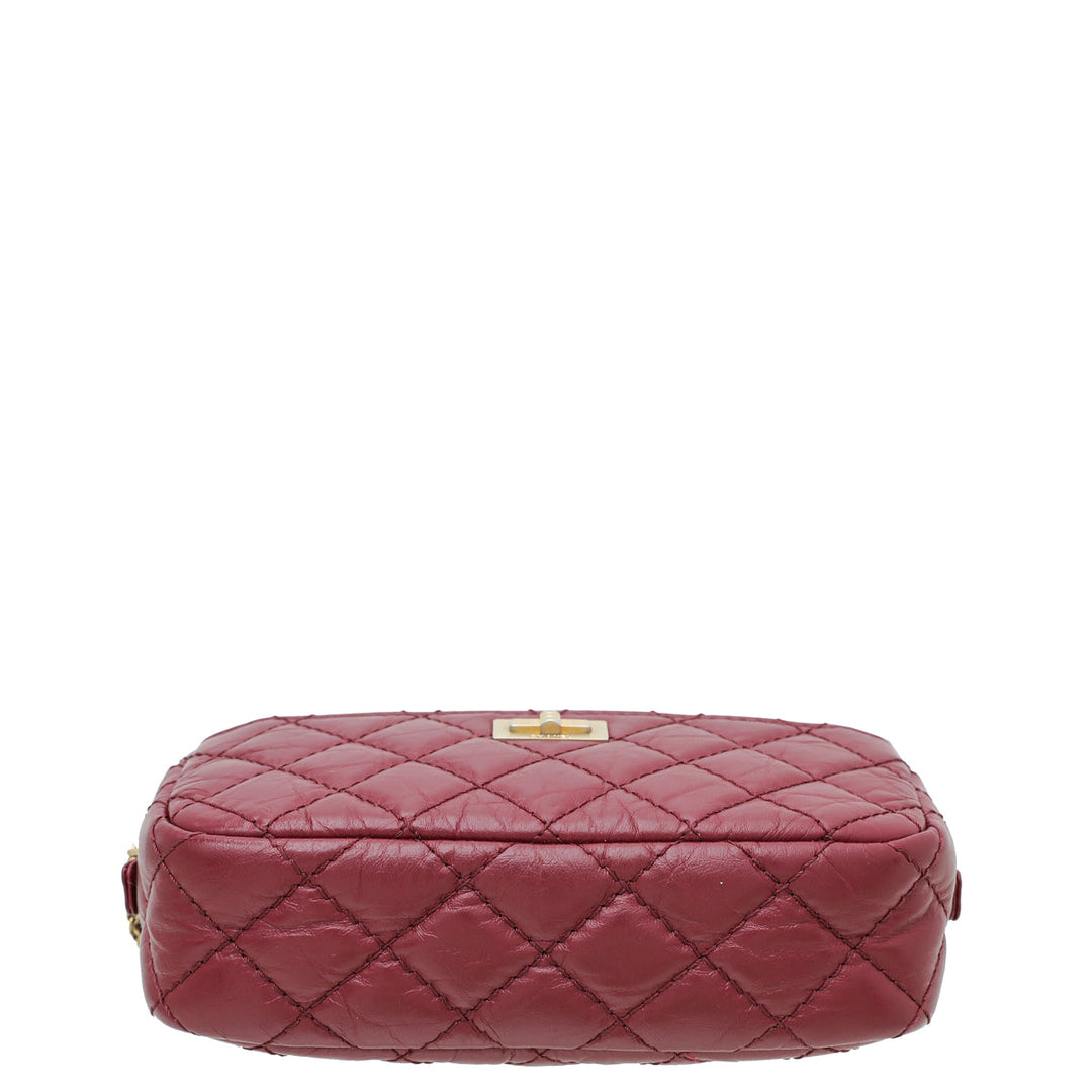 Chanel Burgundy 2.55 Reissue Camera Case Bag