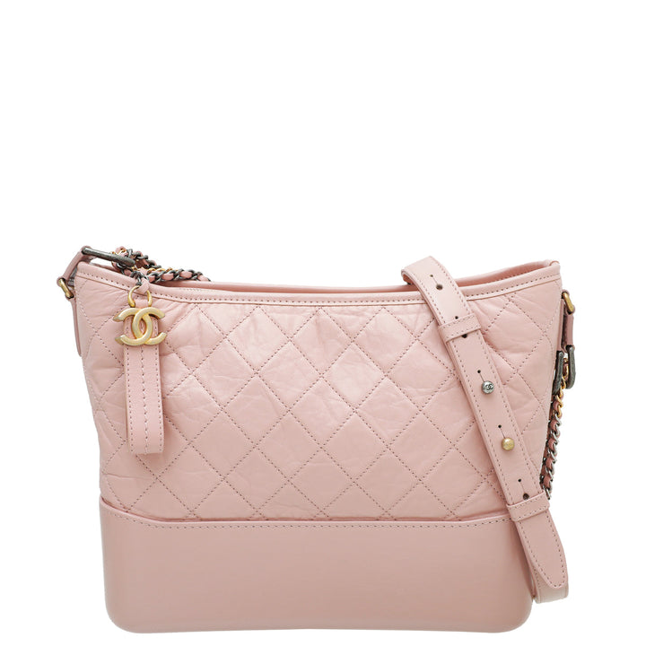 Chanel Light Peach Gabrielle Medium Hobo Bag