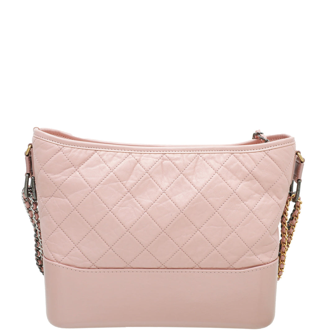 Chanel Light Peach Gabrielle Medium Hobo Bag