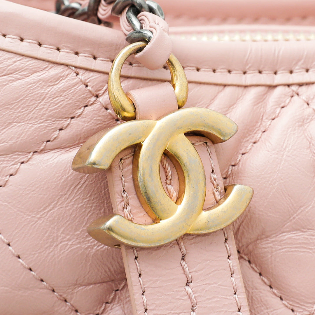 Chanel Light Peach Gabrielle Medium Hobo Bag