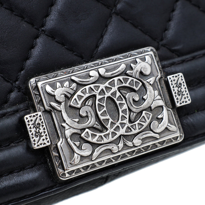 Chanel Black Paris Dallas Boy Medium Bag