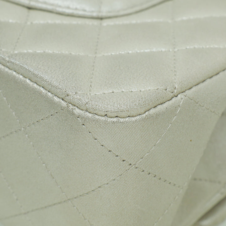 Chanel CC Metallic Champagne Double Flap Medium Bag