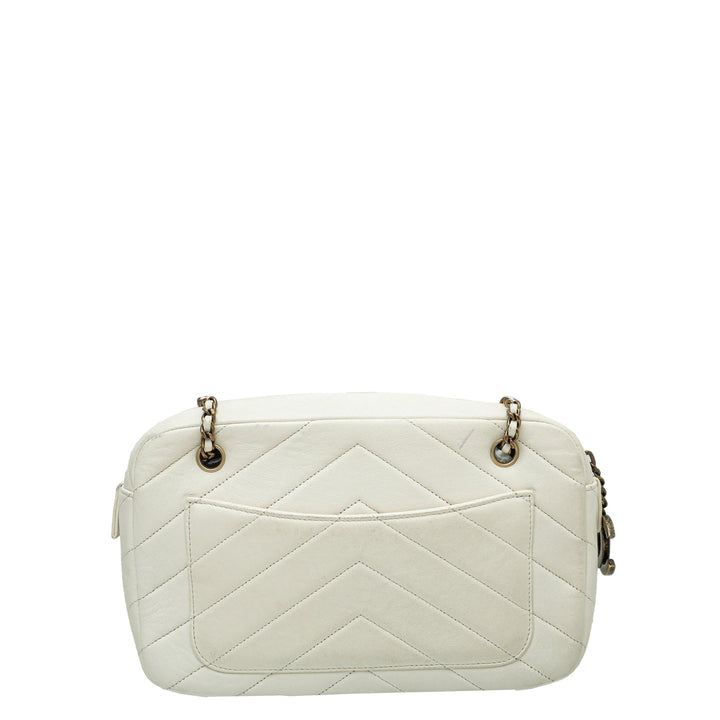Chanel Cream Coco Camera Case with Removable Pouch