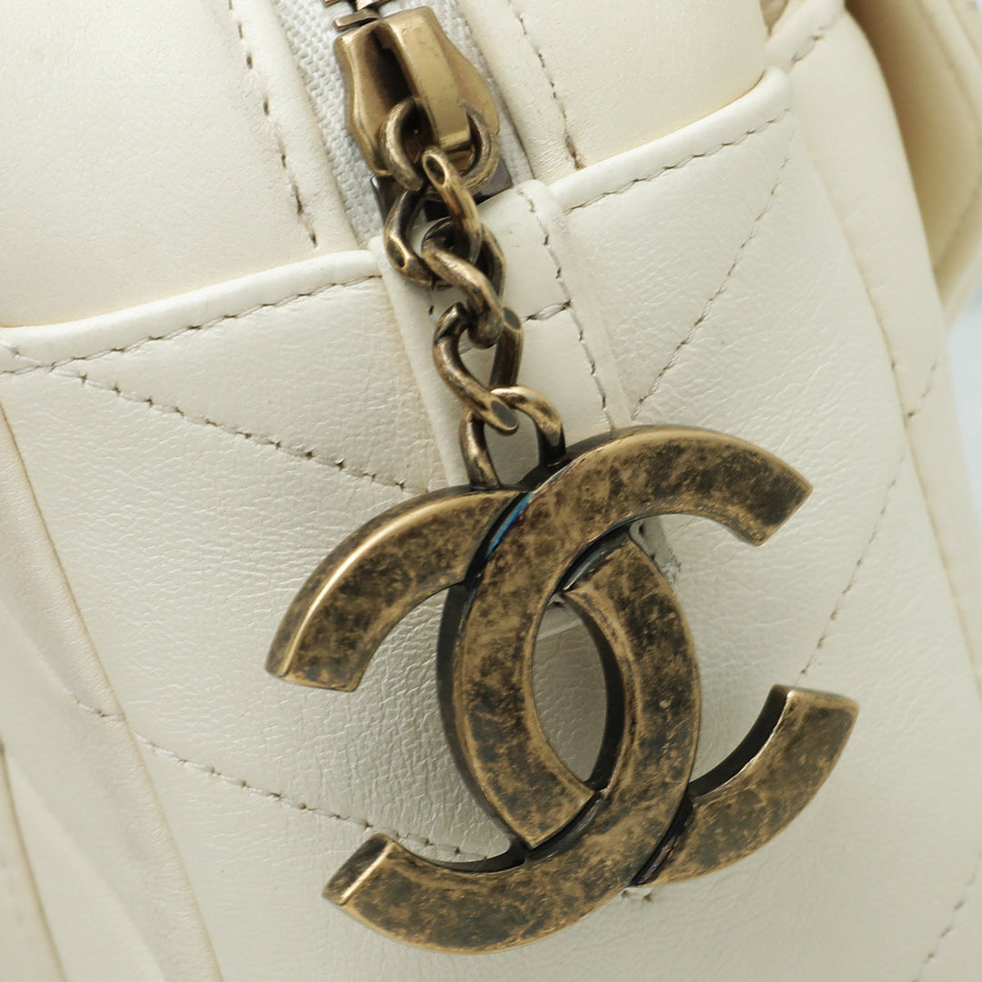 Chanel Cream Coco Camera Case with Removable Pouch