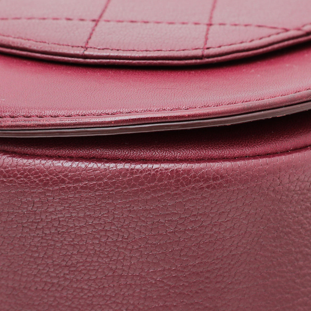 Chanel Burgundy CC Coco Curve Flap Bag