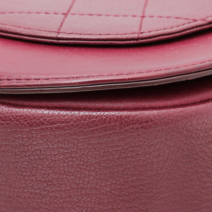 Chanel Burgundy CC Coco Curve Flap Bag