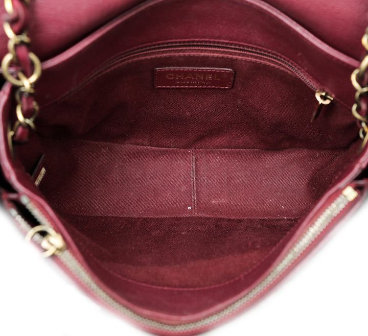 Chanel Burgundy CC Coco Curve Flap Bag