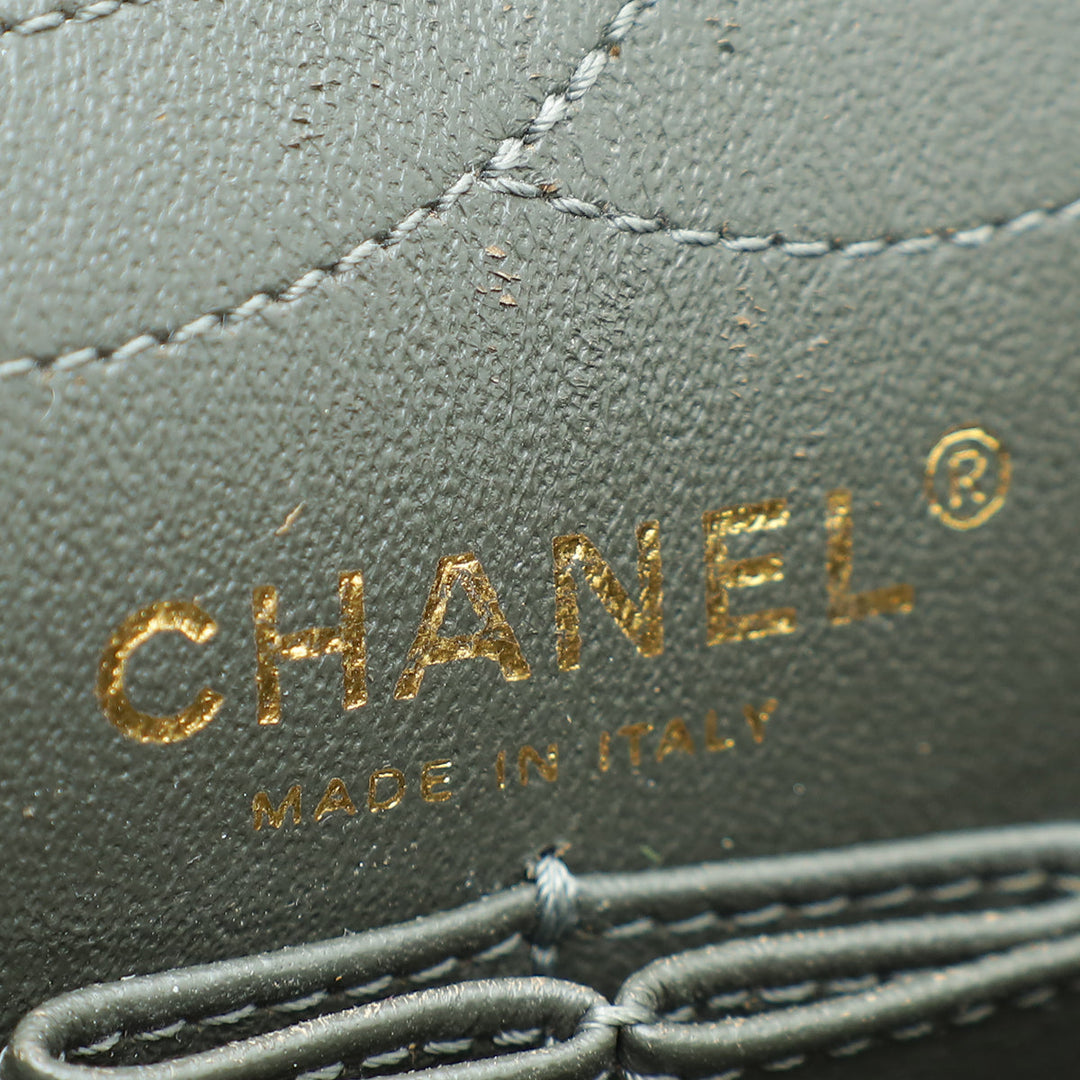 Chanel Dark Grey Aged 2.55 Reissue Chevron 226 Double Flap Bag